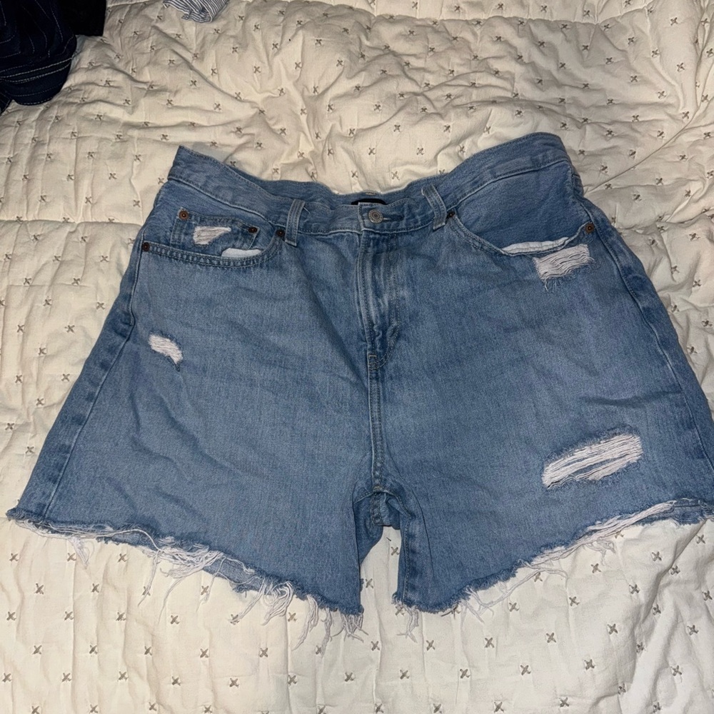 Denim Distressed Shorts